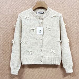 Bow-Embellished Cardigan